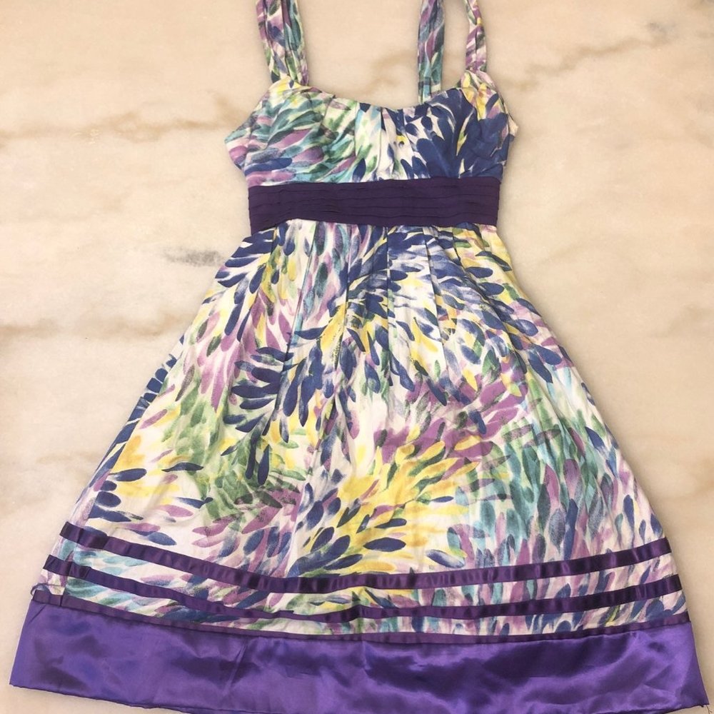 Floral Purple semi Formal dress